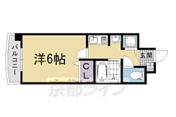 プレサンス京都烏丸NEXT 1Kの間取図画像