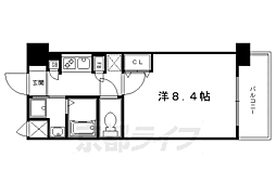 APEX京都室町 1Kの間取図画像