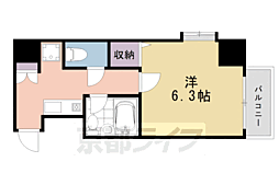 ベラジオ四条堀川 1Kの間取図画像