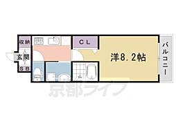 ベラジオ四条壬生 1Kの間取図画像