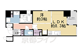 ソルティア京都四条堀川 1LDKの間取図画像