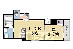 F asecia Kuulei 1LDKの間取図画像