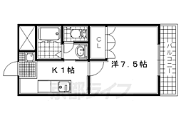 グランドソレーユ 1Kの間取図画像