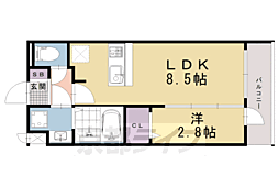 ファステート京都東福寺パラベル 1LDKの間取図画像