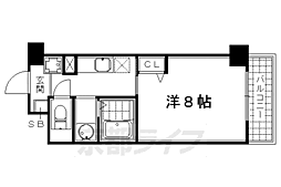 アミカーレ錦 1Kの間取図画像