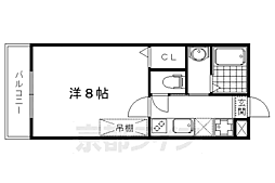 アークリード千本今出川 1Kの間取図画像