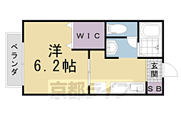 メゾン・ド・パーシモン 1Kの間取図画像