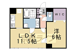 林ビル 1LDKの間取図画像