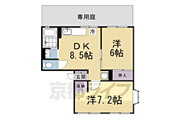ハイム開土 2DKの間取図画像