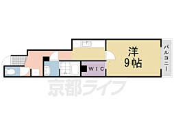 ルミエール車塚 1Kの間取図画像