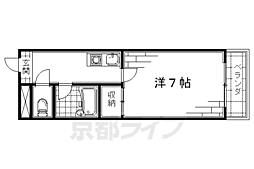 Riseup 1Kの間取図画像