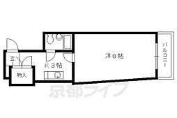 タクミビル 1Kの間取図画像
