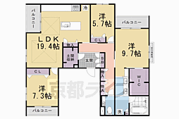 京都市中京区晴明町マンション 3LDKの間取図画像