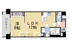 リーガル京都四条烏丸2 1LDKの間取図画像