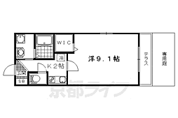 A-mon醍醐 1Kの間取図画像