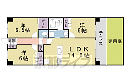 クレヴィア京都四条後院通 3LDKの間取図画像
