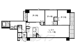 リヴァーク四条烏丸 3LDKの間取図画像