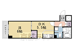 ドルフィン5 1DKの間取図画像