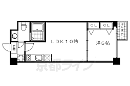 プラネシア烏丸御池 1LDKの間取図画像