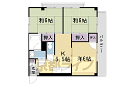 プラザ篠 3DKの間取図画像