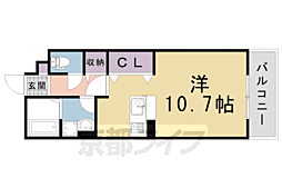 セジュール城南 ワンルームの間取図画像