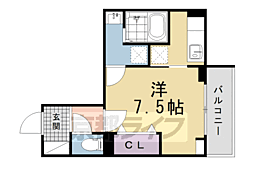 彩 KyotoNishijin 1Kの間取図画像