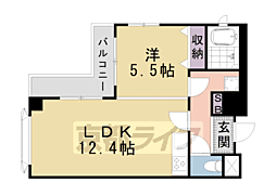 ロイヤルコート柳馬場 1LDKの間取図画像