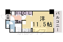 ハルチェスタ二条 ワンルームの間取図画像