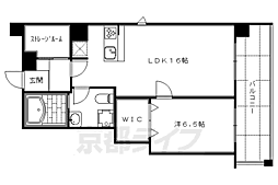 G-クレスト京都四条烏丸 1LDKの間取図画像