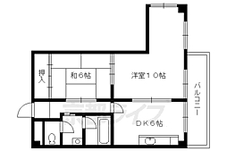 ドエルツクマ 2DKの間取図画像
