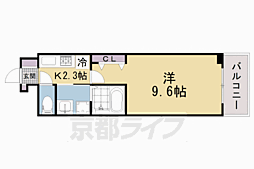 京田辺市三山木野神アパート 1Kの間取図画像