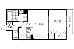 グランメゾン御池 1LDKの間取図画像