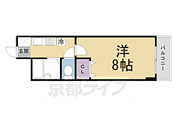 ボーアルブル枚方長尾1 1Kの間取図画像