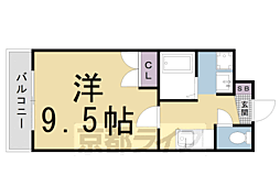 ピースフル朱雀 1Kの間取図画像