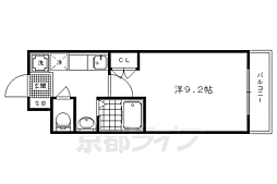 エクセレンス・天神通 1Kの間取図画像
