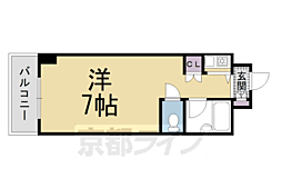 ノアーズアーク京都五条 1Kの間取図画像