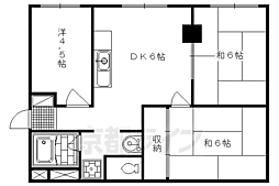 パレット御池 3DKの間取図画像