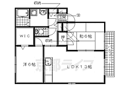 マ・ド・ラ・フゥイユ1号館 2LDKの間取図画像