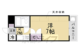 コスモクリーンハイツ 1Kの間取図画像