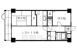 グレース・ダイン 2LDKの間取図画像