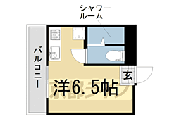 カレッジマンション七瀬川 ワンルームの間取図画像