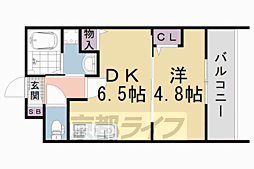 ベラジオワールドアイ京都円町 1DKの間取図画像