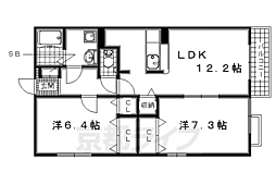 コンフォート・アザレア 2LDKの間取図画像