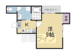 京都市中京区壬生下溝町マンション 1Kの間取図画像