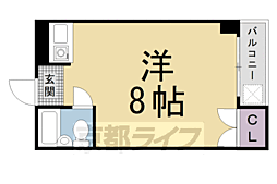 マンション渚 1DKの間取図画像