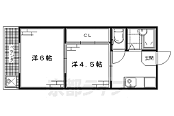 コートマザリ 2DKの間取図画像