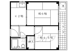 第二光マンション 2Kの間取図画像