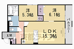 靜古苑THE VERT 本館 2LDKの間取図画像