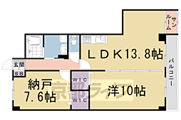 京悠館 1SLDKの間取図画像