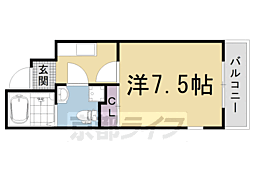 サイト京都西院 1Kの間取図画像